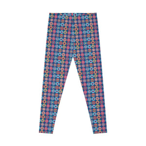 Vibrant Colorful Pattern Spandex Leggings - Activewear - Dipaliz