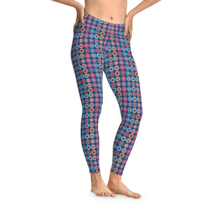 Vibrant Colorful Pattern Spandex Leggings - Activewear - Dipaliz