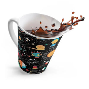 12oz Latte Mug - Celestial Solar System Design - Dipaliz - Mugs