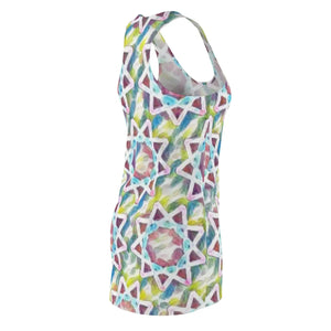 Racerback Dress – Colorful Star Pattern Polyester - Dipaliz - Dresses - Xs