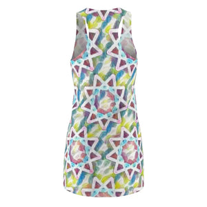 Racerback Dress – Colorful Star Pattern Polyester - Dipaliz - Dresses - Xs