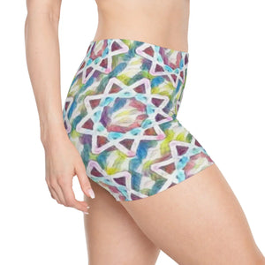 Colorful Star Pattern Shorts - Moisture Wicking - Dipaliz