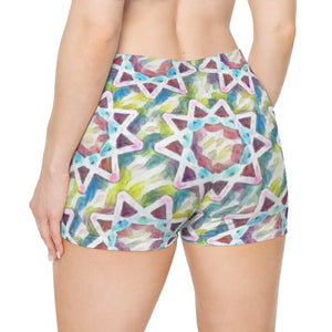 Colorful Star Pattern Shorts - Moisture Wicking - Dipaliz