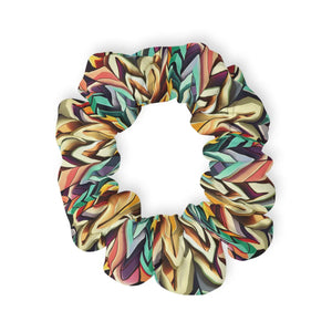 Custom Colorful Zigzag Scrunchie - Jersey Knit - Dipaliz - Ponytail Holders