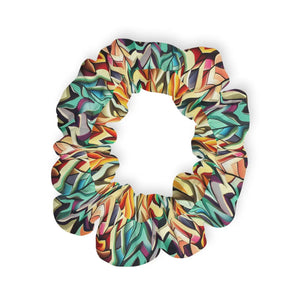 Custom Colorful Zigzag Scrunchie - Jersey Knit - Dipaliz - Ponytail Holders