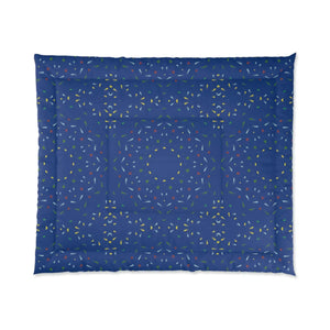 Blue Confetti Comforter - Bold Modern Bedding - Dipaliz - Quilts & Comforters