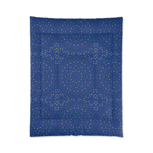 Blue Confetti Comforter - Bold Modern Bedding - Dipaliz - Quilts & Comforters