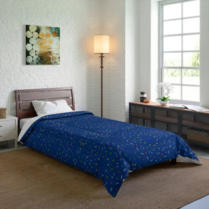 Blue Confetti Comforter - Bold Modern Bedding - Dipaliz - Quilts & Comforters