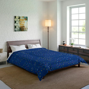 Blue Confetti Comforter - Bold Modern Bedding - Dipaliz - Quilts & Comforters