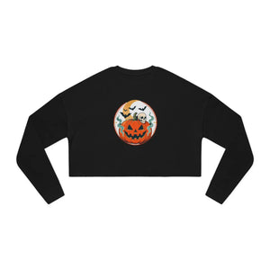 Dipaliz Cropped Sweatshirt Ghosts Fall Pullover - Sweatshirts