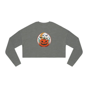 Dipaliz Cropped Sweatshirt Ghosts Fall Pullover - Sweatshirts