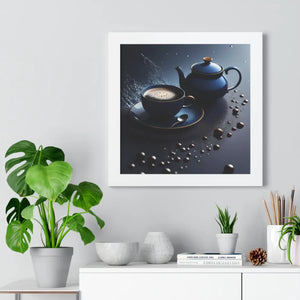 Bold Black Tea Framed Vertical Poster - Fashion Decor - Dipaliz - Posters Prints & Visual Artwork