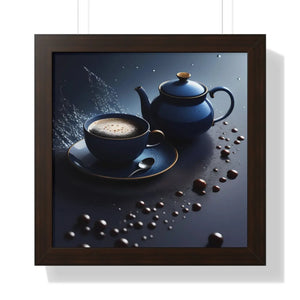 Bold Black Tea Framed Vertical Poster - Fashion Decor - Dipaliz - Posters Prints & Visual Artwork