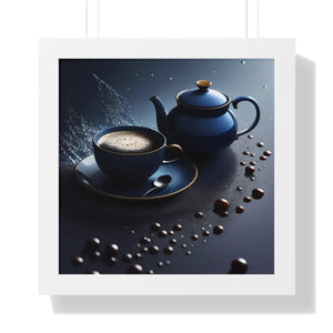 Bold Black Tea Framed Vertical Poster - Fashion Decor - Dipaliz - Posters Prints & Visual Artwork