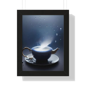 Chic Framed Vertical Poster - Black Tea and Fashion - Dipaliz - Posters Prints & Visual Artwork