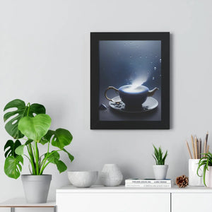 Chic Framed Vertical Poster - Black Tea and Fashion - Dipaliz - Posters Prints & Visual Artwork