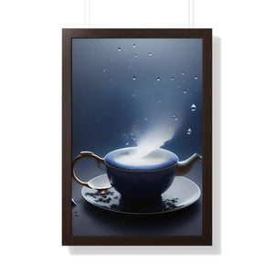Chic Framed Vertical Poster - Black Tea and Fashion - Dipaliz - Posters Prints & Visual Artwork