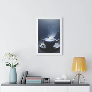 Chic Framed Vertical Poster - Black Tea and Fashion - Dipaliz - Posters Prints & Visual Artwork