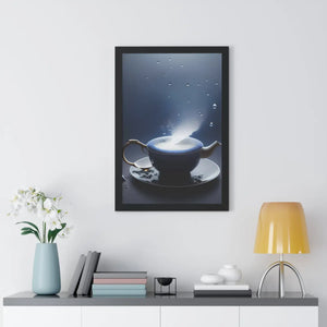 Chic Framed Vertical Poster - Black Tea and Fashion - Dipaliz - Posters Prints & Visual Artwork
