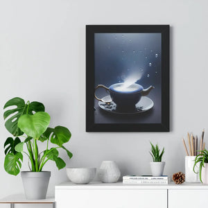 Chic Framed Vertical Poster - Black Tea and Fashion - Dipaliz - Posters Prints & Visual Artwork