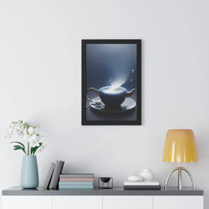 Chic Framed Vertical Poster - Black Tea and Fashion - Dipaliz - Posters Prints & Visual Artwork