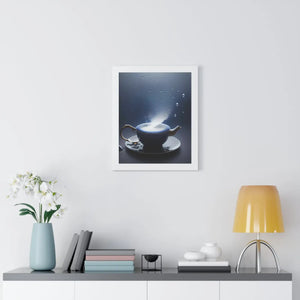 Chic Framed Vertical Poster - Black Tea and Fashion - Dipaliz - Posters Prints & Visual Artwork