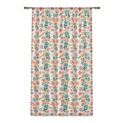 Elevate your Home Decor with Dipaliz Floral Curtains - Sheer / White / 50’’ × 84’’