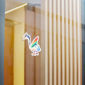 Cute Bird Cut Vinyl Decals - White Satin Kiss - Dipaliz - Decorative Stickers