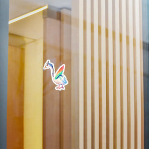 Cute Bird Cut Vinyl Decals - White Satin Kiss - Dipaliz - Decorative Stickers