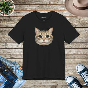 DipaliZ Cute Cat jersey tee with an original compact cat illustration