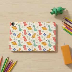 Dipaliz Cute Dino Tablet Folio Case Vegan Leather - Mobile Phone Cases