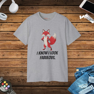 Quirky Fox Tee - i Know Look Fabulous Ultra Cotton - Dipaliz - T-shirts
