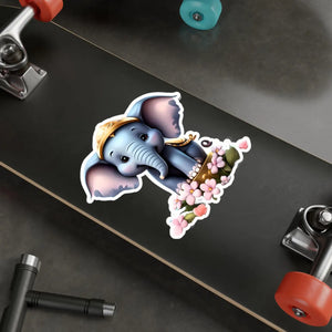 Majestic Elephant Kiss Cut Vinyl Decals - White - Dipaliz - Home Decor
