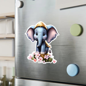 Majestic Elephant Kiss Cut Vinyl Decals - White - Dipaliz - Home Decor