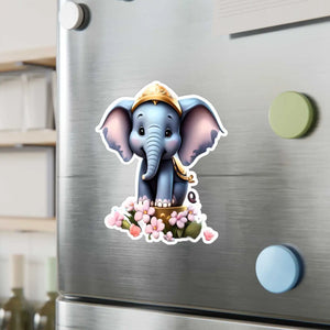 Majestic Elephant Kiss Cut Vinyl Decals - White - Dipaliz - Home Decor