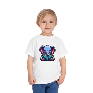 Soft Cotton Short Sleeve Tee - Elephant Reading - Dipaliz - Baby & Toddler Clothing
