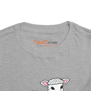 Kids Clothes - Short Sleeve Tee - Cute Lamb Toddler Cotton Shirt - Dipaliz
