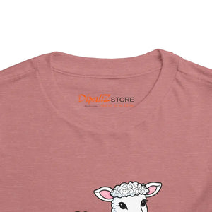 Kids Clothes - Short Sleeve Tee - Cute Lamb Toddler Cotton Shirt - Dipaliz