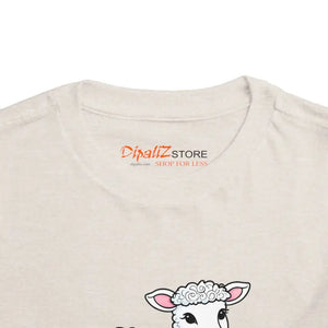 Kids Clothes - Short Sleeve Tee - Cute Lamb Toddler Cotton Shirt - Dipaliz