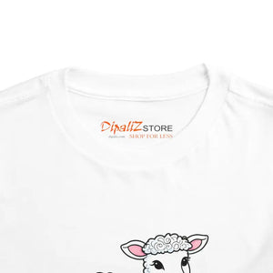Kids Clothes - Short Sleeve Tee - Cute Lamb Toddler Cotton Shirt - Dipaliz