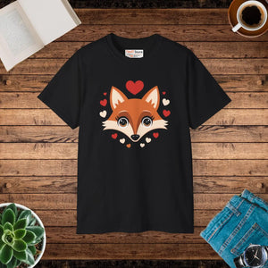 DipaliZ Red Fox tee with an original fox and heart illustration