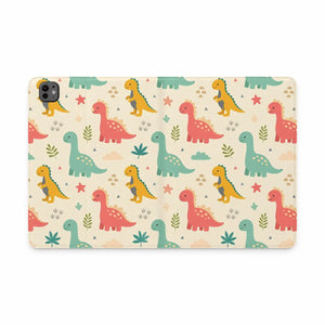 Dipaliz Cute Pastel Dinosaurs Tablet Folio Vegan Leather - Mobile Phone Cases