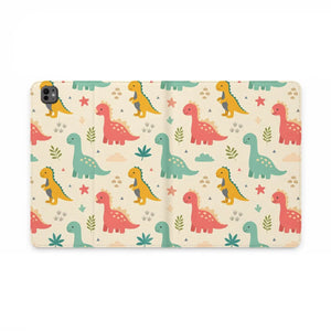 Dipaliz Cute Pastel Dinosaurs Tablet Folio Vegan Leather - Mobile Phone Cases