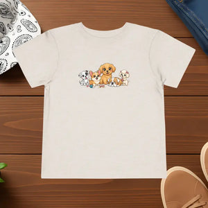 Cute Puppies Toddler Short Sleeve Tee - Heather Dust / 2t - Baby & Clothing