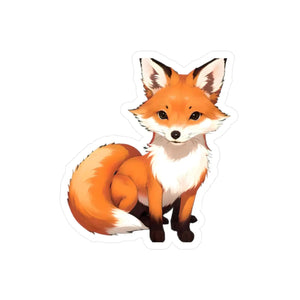 Cute Red Fox Kiss Cut Vinyl - Satin Finish - Dipaliz - Electronics Stickers & Decals