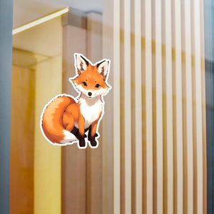 Cute Red Fox Kiss Cut Vinyl - Satin Finish - Dipaliz - Electronics Stickers & Decals