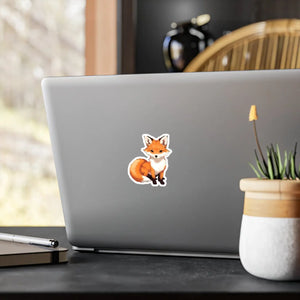 Cute Red Fox Kiss Cut Vinyl - Satin Finish - Dipaliz - Electronics Stickers & Decals