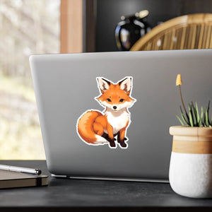 Cute Red Fox Kiss Cut Vinyl - Satin Finish - Dipaliz - Electronics Stickers & Decals