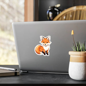 Cute Red Fox Kiss Cut Vinyl - Satin Finish - Dipaliz - Electronics Stickers & Decals