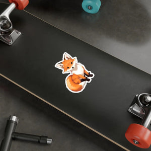 Cute Red Fox Kiss Cut Vinyl - Satin Finish - Dipaliz - Electronics Stickers & Decals
